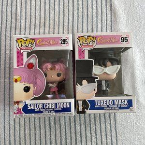 Funko POP! Sailor Moon Figures - SET OF 2 (CHIBI MOON and TUXEDO MASK)